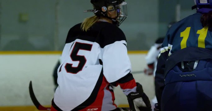 womens hockey action slow motion 4k