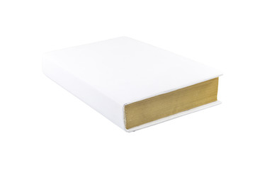 Blank book cover isolated on white