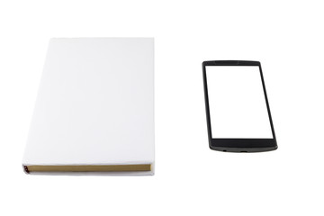 Phone and book. New versus old concept.