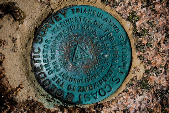 Geodetic Survey Marker at Acadia National Park