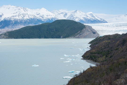 Cile, Patagonia, Torres del Paine National Park, Glacier Grey