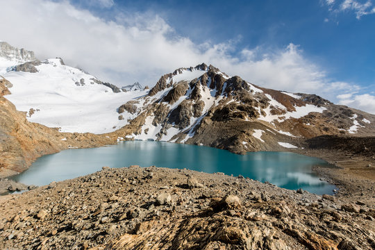 Argentina, Patagonia, El Chalten,Los Glaciares National Park, Lagoon Los Tres