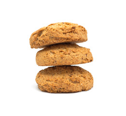 Fototapeta na wymiar Fresh cookies isolated on white