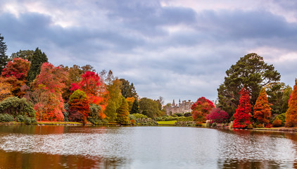 Obraz premium Sheffield Park and Gardens Landscape late in the autumn