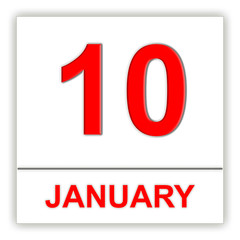 January 10. Day on the calendar.