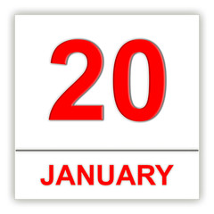 January 20. Day on the calendar.