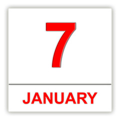 January 7. Day on the calendar.