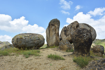 Rock formations in Macin Mountains