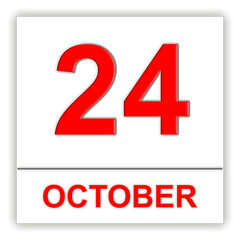October 24. Day on the calendar.