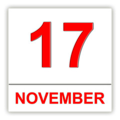 November 17. Day on the calendar.