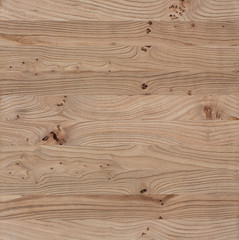 Treated wood background, striped wood texture, freshly-colored elm, paint brown stain