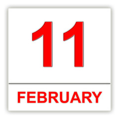 February 11. Day on the calendar.