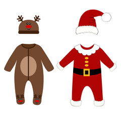 Fototapeta premium Romper suit. Christmas costumes.