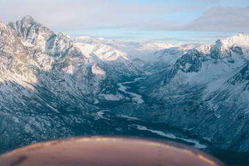 Alaska Mountains Aerial View