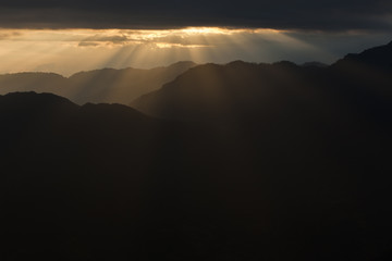 Beautiful clouds in the foothills of the Himalayas
