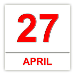 April 27. Day on the calendar.