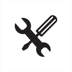 a screwdriver, a wrench icon, vector illustration eps10