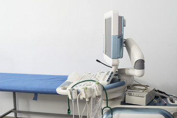 Ultrasound Machine By Examination Bed