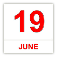 June 19. Day on the calendar.