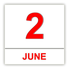 June 2. Day on the calendar.