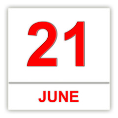 June 21. Day on the calendar.