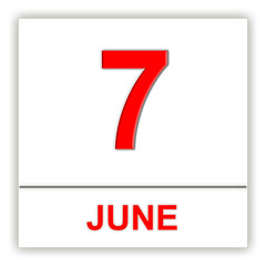 June 7. Day on the calendar.