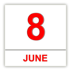 June 8. Day on the calendar.