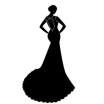 the bride silhouette.