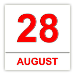 August 28. Day on the calendar.
