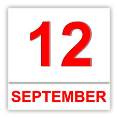 Obraz premium September 12. Day on the calendar.