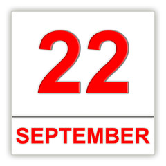 September 22. Day on the calendar.