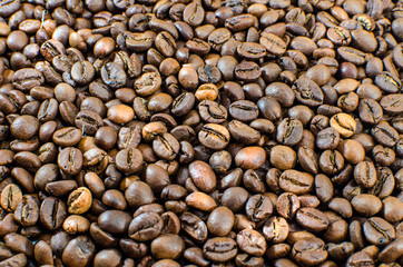 roasted coffee beans, can be used as a background