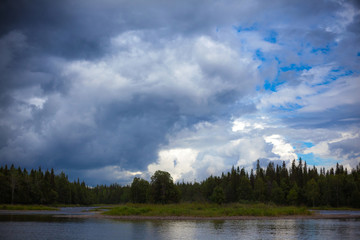 lake cloud sky water