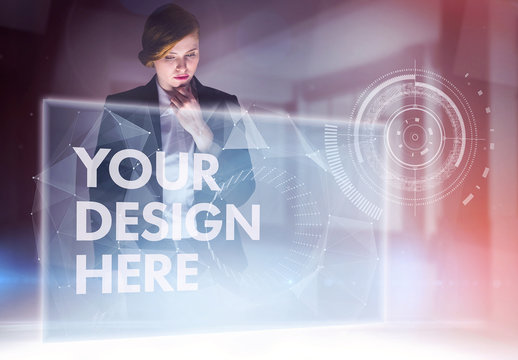 VR User in Business Clothes Mockup 2