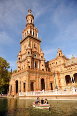 Boat ride, Plaza of Spain in Seville, Spain