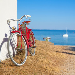 Fototapeta premium Balade à vélo sur les côtes vendéennes