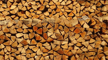 the laid firewood