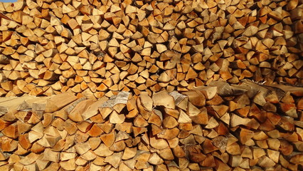the laid firewood
