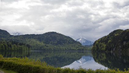 Fototapeta na wymiar Alpsee Lake Neuschwanstein Germany