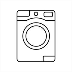 thin line washer icon on white background