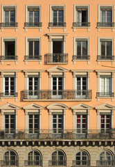 Fototapeta na wymiar Apartments in Vieux Lyon, the old town of Lyon, France.