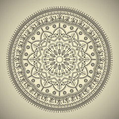 Beautiful ethnic mandala with a floral pattern