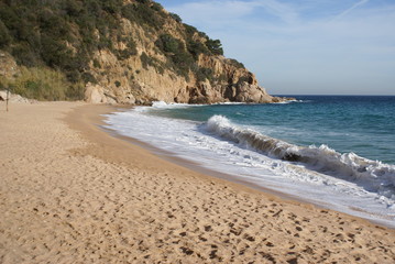 Waves. Sand.