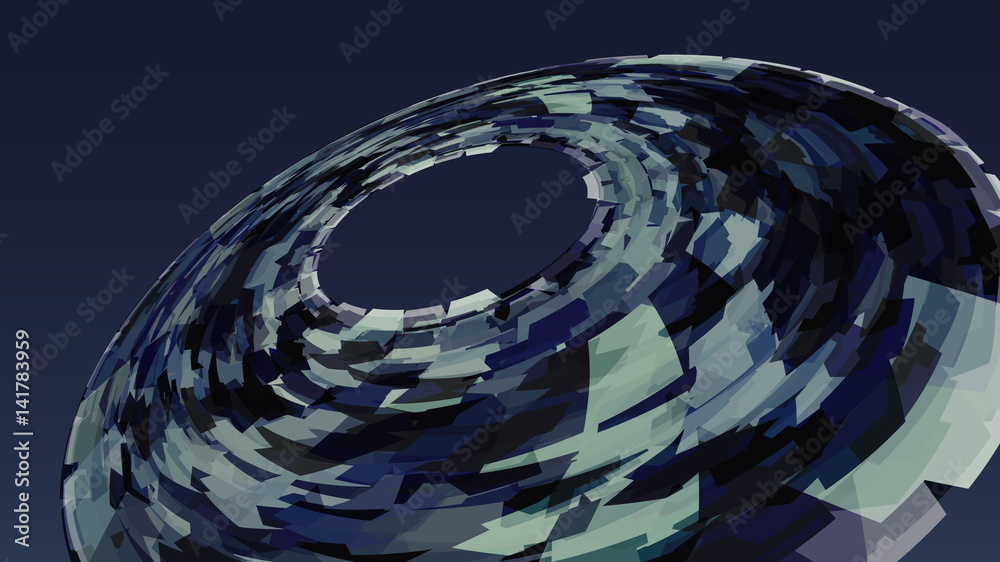 Aufkleber Dark template in military style with round shape. Vector pattern
