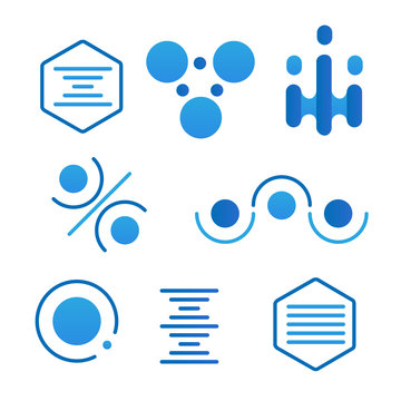 simple science logo set