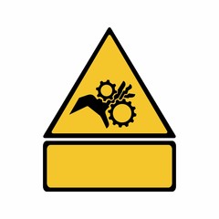 Crushing of hands sign vector design isolated on white background