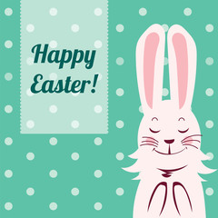Happy Easter rabbit postcard