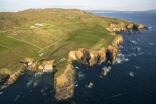 Aerial view of coastline