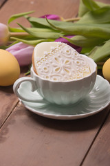 Easter egg, gingerbread cup wood