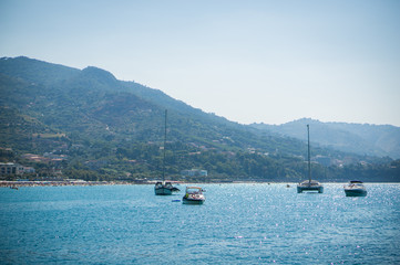 Cefalu town and sea view